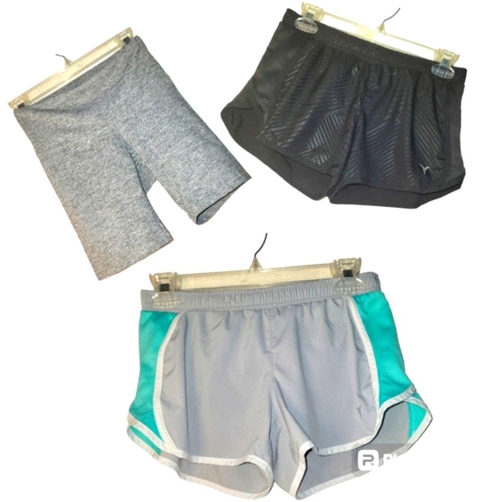 OLD NAVY ACTIVE 3 pairs Running Shorts, Bike Shorts (S), XS, Black/Grey, EUC